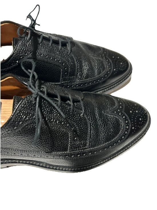 RARE Allen Edmonds Mens 10.5 EEE MacNeil Black Wide Pop Dress Shoes Wingtips main image 6